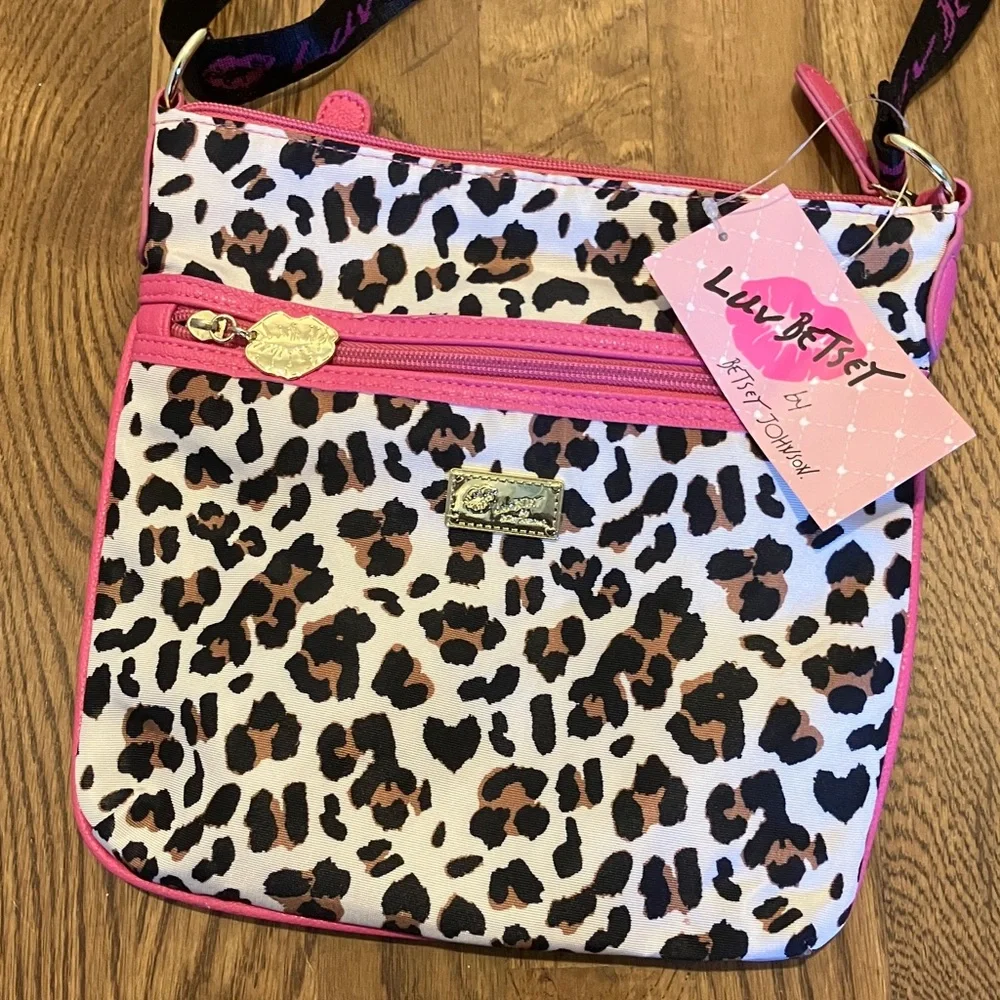 Luv Betsey Pink Leopard Crossbody Bag - Picture 2 of 8
